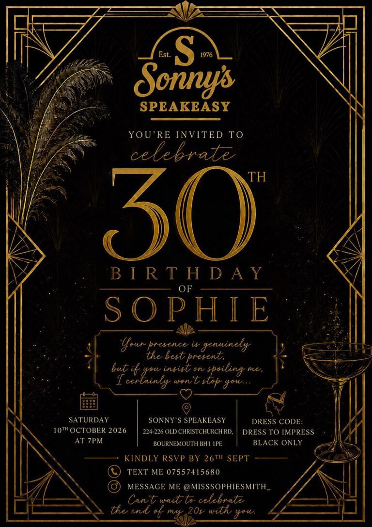Sophie’s 30th Birthday: A Private Celebration